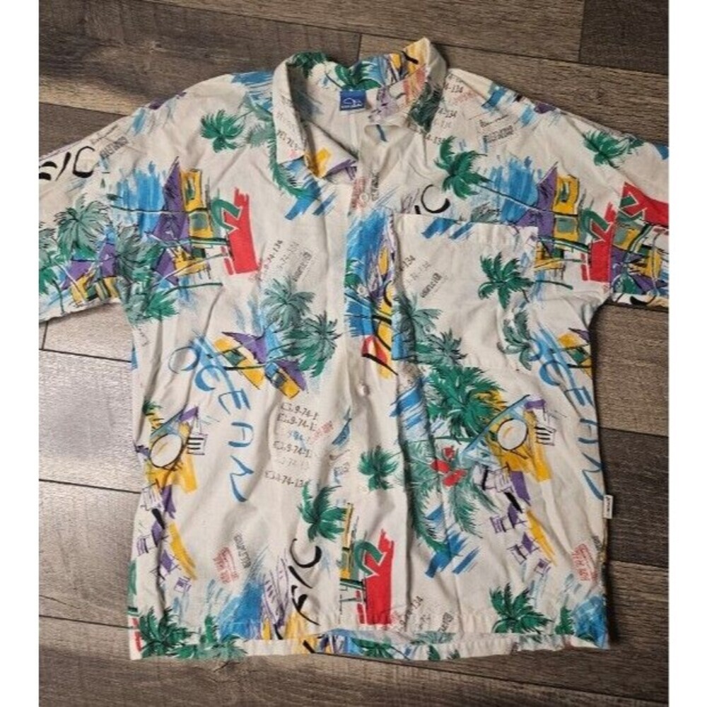 Ocean Pacific Vintage 90s Aloha Shirt Size Large